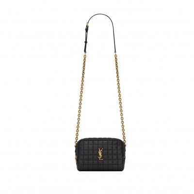 YSL CASSANDRE MATELASSÉ CARRÉ CAMERA BAG IN LAMBSKIN 764809AABVP1000 (19.5*14*4cm)